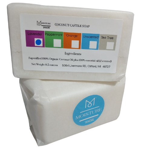 100% ORGANIC COCONUT OIL CASTILE SOAP - LAVENDER