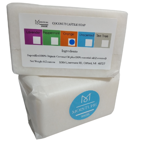 100% ORGANIC COCONUT OIL CASTILE SOAP - ORANGE