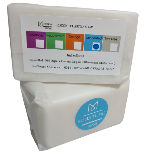 100% ORGANIC COCONUT OIL CASTILE SOAP - UNSCENTED